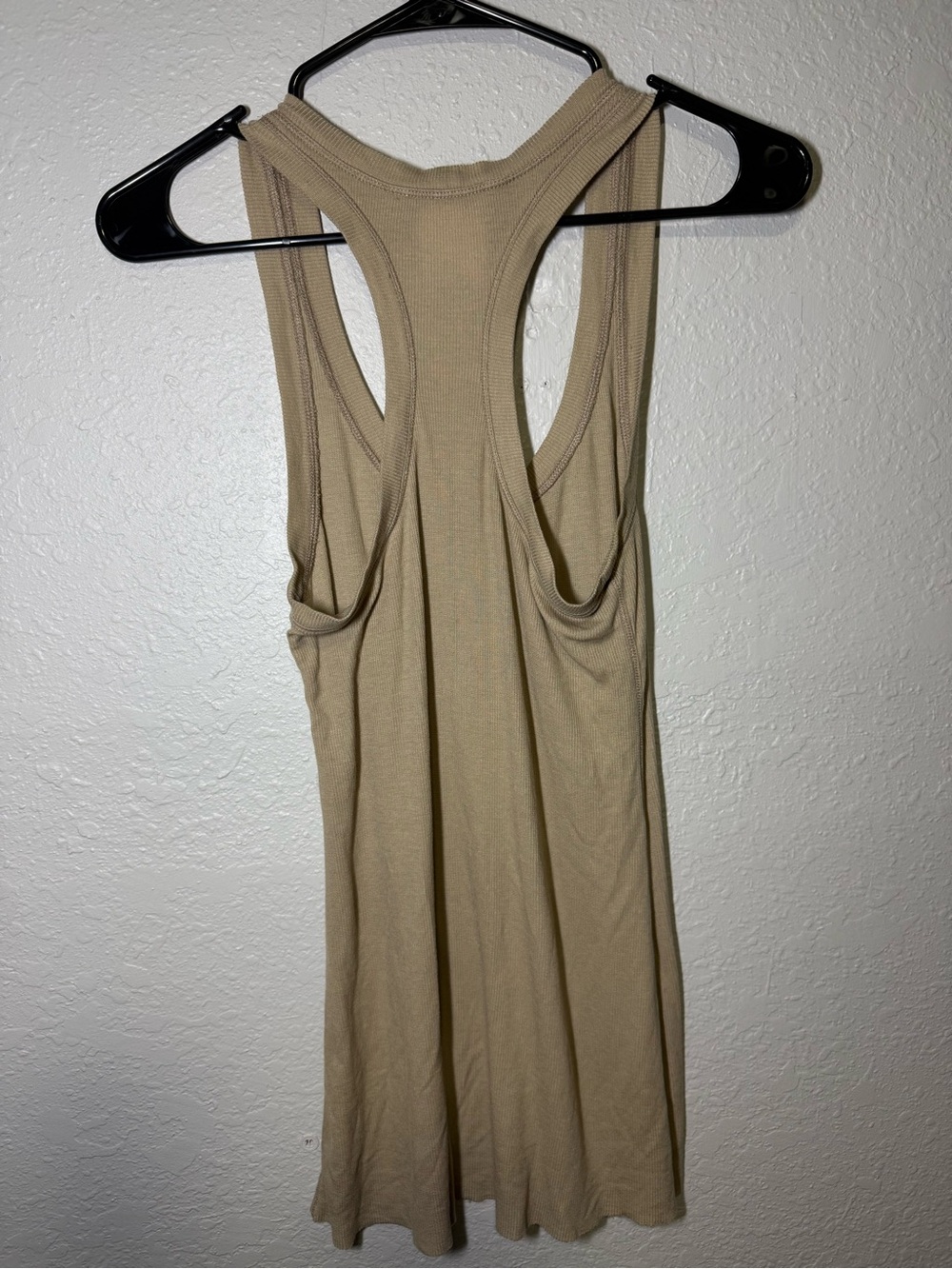 BCBGMaxAzria Nude Ribbed Racerback Tank - Picture 2 of 5